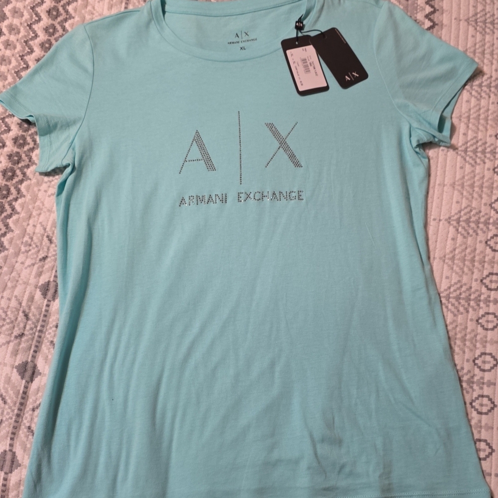 Armani Exchange Women's Aqua Tee